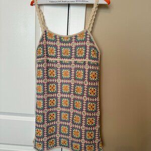 Zara fully lined crochet dress Size S